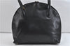 Authentic GUCCI Bamboo Shoulder Hand Bag Leather Black Junk 0422D