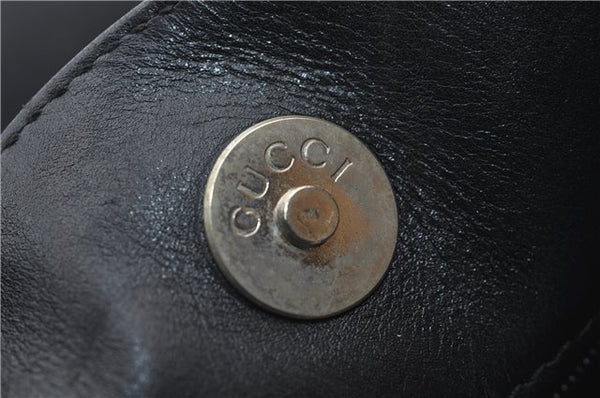 Authentic GUCCI Shoulder Hand Bag Purse Nylon Leather 0013708 Black 0423E