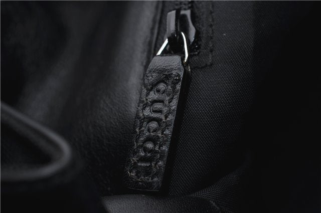 Authentic GUCCI Shoulder Hand Bag Purse Nylon Leather 0013708 Black 0423E