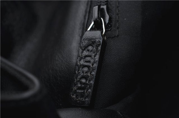 Authentic GUCCI Shoulder Hand Bag Purse Nylon Leather 0013708 Black 0423E