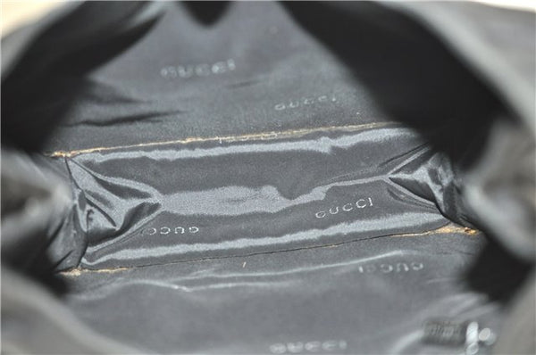 Authentic GUCCI Shoulder Hand Bag Purse Nylon Leather 0013708 Black 0423E