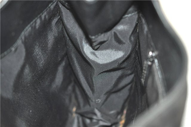 Authentic GUCCI Shoulder Hand Bag Purse Nylon Leather 0013708 Black 0423E