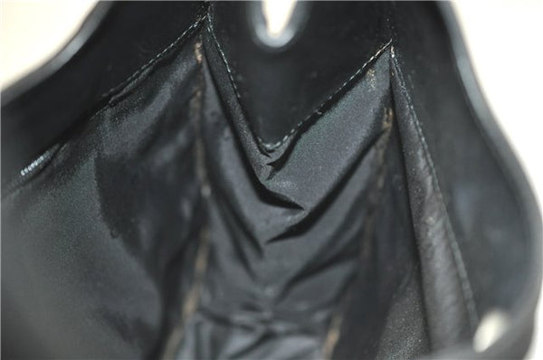 Authentic GUCCI Shoulder Hand Bag Purse Nylon Leather 0013708 Black 0423E