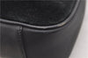 Authentic GUCCI Bamboo 2Way Shoulder Bag Suede Leather Black Junk 0424D