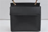 Authentic GUCCI Bamboo Hand Bag Purse Leather Black 0425D