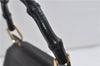 Authentic GUCCI Bamboo Hand Bag Purse Leather Black 0425D