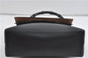 Authentic GUCCI Bamboo Hand Bag Purse Leather Black 0425D