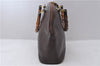 Authentic GUCCI Bamboo 2way Hand Shoulder Bag Purse Leather Brown Junk 0430D