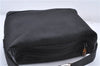 Authentic GUCCI Bamboo Hand Bag Purse Satin Enamel Black 0432D