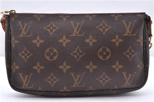 Authentic Louis Vuitton Monogram Pochette Accessoires Pouch M51980 LV 0432E