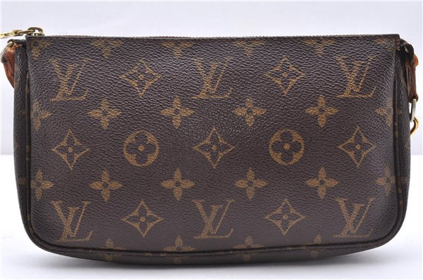 Authentic Louis Vuitton Monogram Pochette Accessoires Pouch M51980 LV 0432E