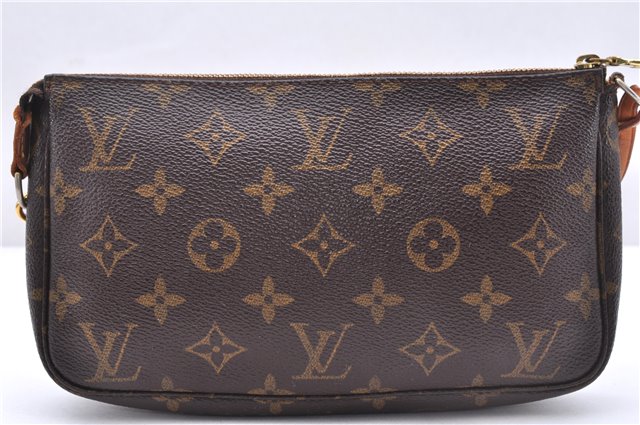 Authentic Louis Vuitton Monogram Pochette Accessoires Pouch M51980 LV 0432E
