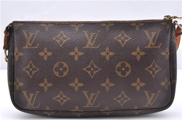 Authentic Louis Vuitton Monogram Pochette Accessoires Pouch M51980 LV 0432E