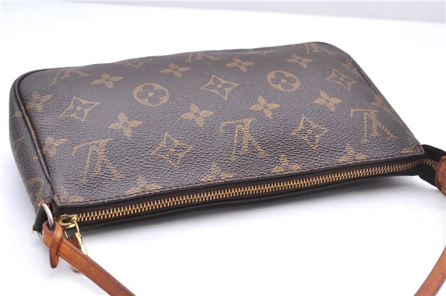 Authentic Louis Vuitton Monogram Pochette Accessoires Pouch M51980 LV 0432E