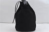 Authentic GUCCI Shoulder Bag Suede Leather Black 0436D