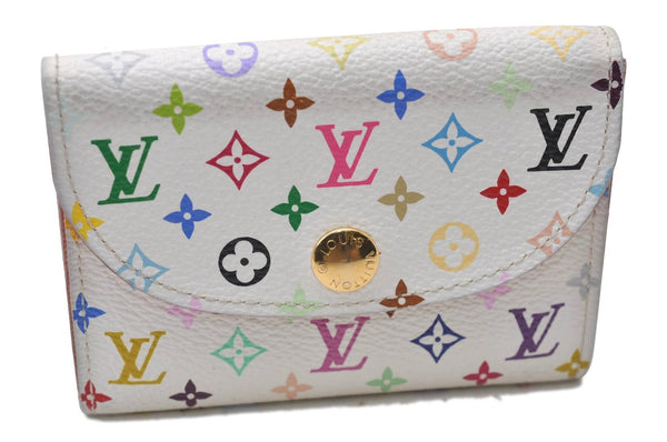 Louis Vuitton Multicolor Enveloppe Carte De Viste Card Case M66560 White 0438D