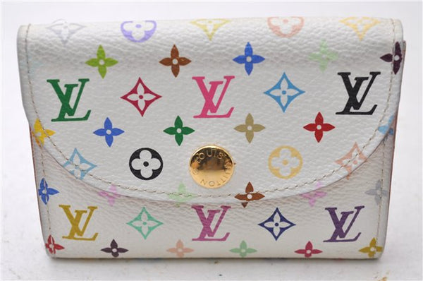 Louis Vuitton Multicolor Enveloppe Carte De Viste Card Case M66560 White 0438D