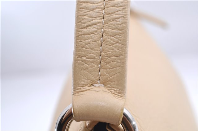 Authentic PRADA Nylon Tessuto Leather Shoulder Hand Bag Light Yellow 0439E