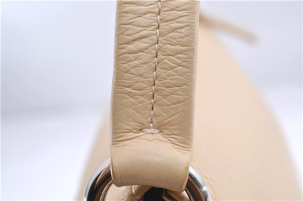 Authentic PRADA Nylon Tessuto Leather Shoulder Hand Bag Light Yellow 0439E