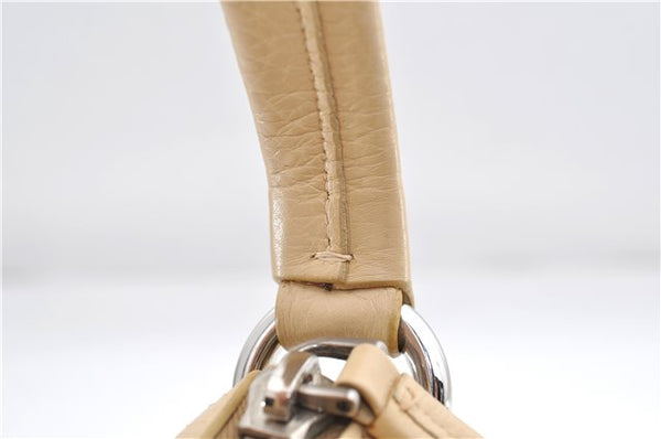 Authentic PRADA Nylon Tessuto Leather Shoulder Hand Bag Light Yellow 0439E
