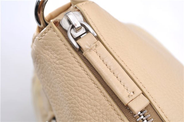 Authentic PRADA Nylon Tessuto Leather Shoulder Hand Bag Light Yellow 0439E