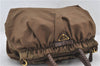 Authentic PRADA Nylon Tessuto Bow 2Way Shoulder Hand Bag Purse Brown Khaki 0442E