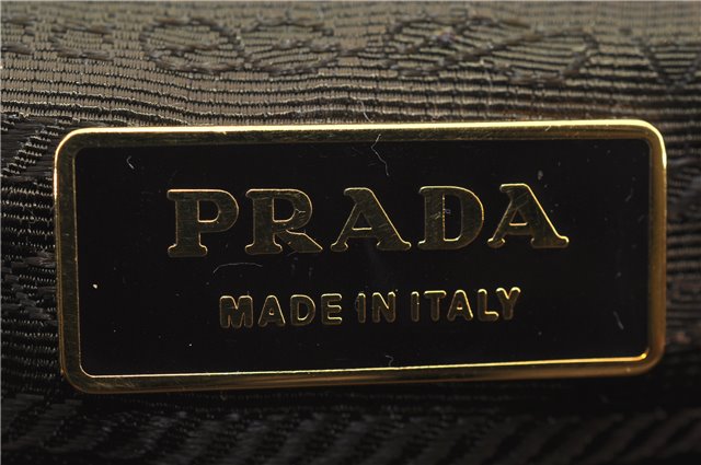 Authentic PRADA Nylon Tessuto Bow 2Way Shoulder Hand Bag Purse Brown Khaki 0442E