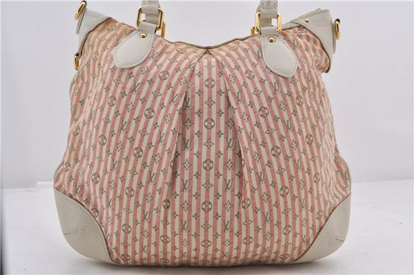 Auth Louis Vuitton Monogram Mini Lin Croisette Marina PM Hand Bag Pink LV 0444E