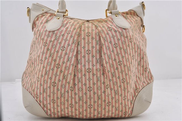 Auth Louis Vuitton Monogram Mini Lin Croisette Marina PM Hand Bag Pink LV 0444E