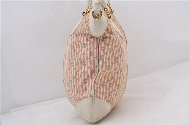 Auth Louis Vuitton Monogram Mini Lin Croisette Marina PM Hand Bag Pink LV 0444E