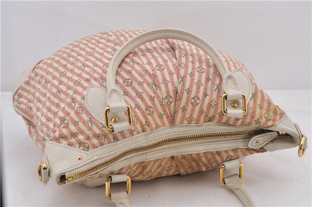 Auth Louis Vuitton Monogram Mini Lin Croisette Marina PM Hand Bag Pink LV 0444E