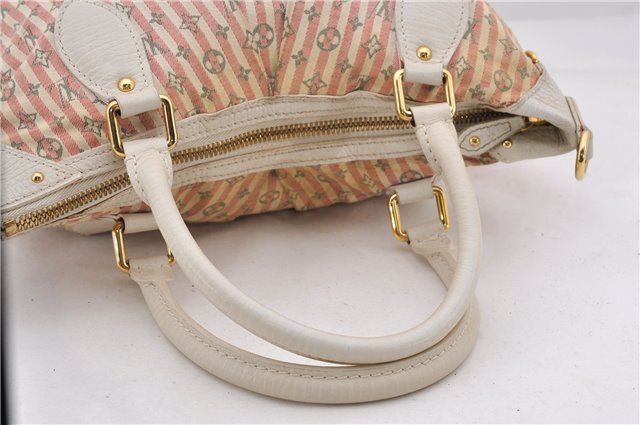 Auth Louis Vuitton Monogram Mini Lin Croisette Marina PM Hand Bag Pink LV 0444E