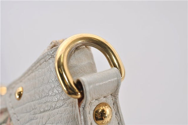 Auth Louis Vuitton Monogram Mini Lin Croisette Marina PM Hand Bag Pink LV 0444E