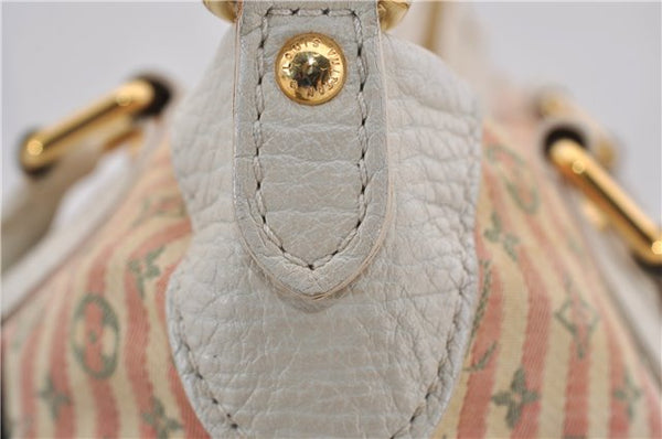 Auth Louis Vuitton Monogram Mini Lin Croisette Marina PM Hand Bag Pink LV 0444E