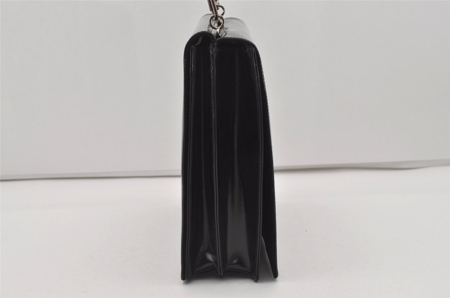 Authentic GUCCI Vintage Horsebit Shoulder Hand Bag Purse Leather Black 0444I