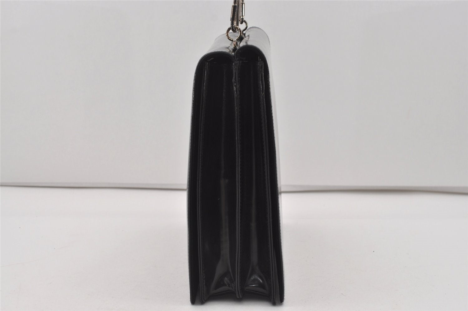 Authentic GUCCI Vintage Horsebit Shoulder Hand Bag Purse Leather Black 0444I