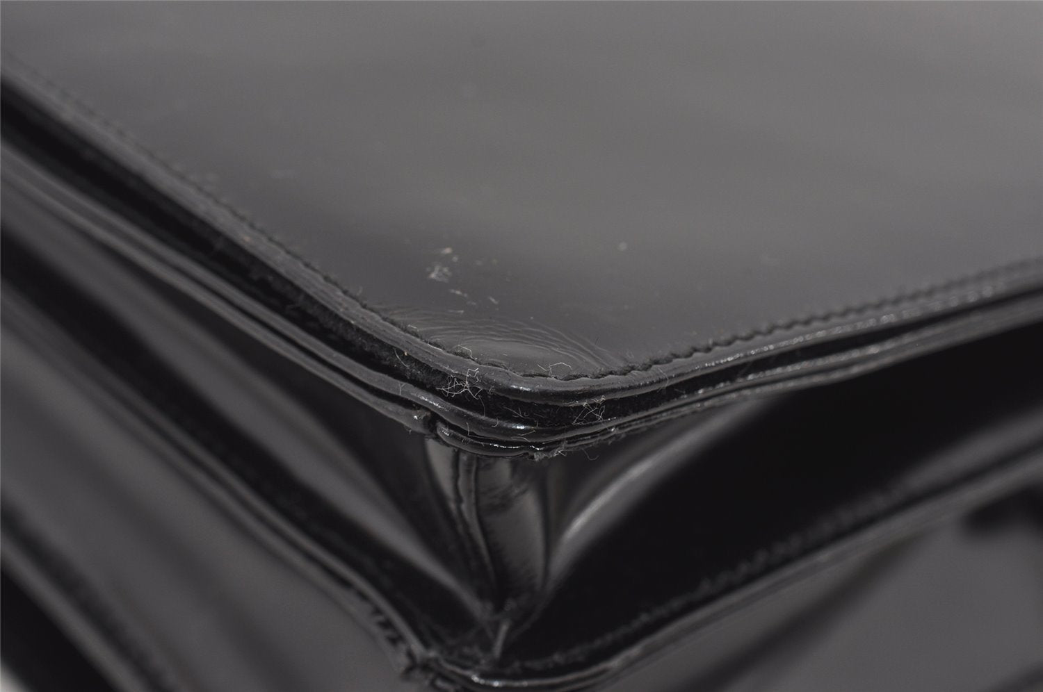 Authentic GUCCI Vintage Horsebit Shoulder Hand Bag Purse Leather Black 0444I