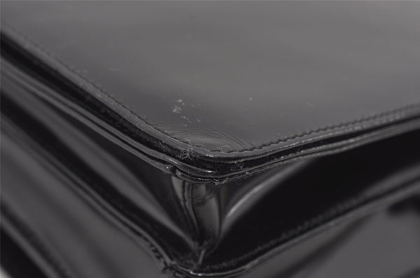 Authentic GUCCI Vintage Horsebit Shoulder Hand Bag Purse Leather Black 0444I