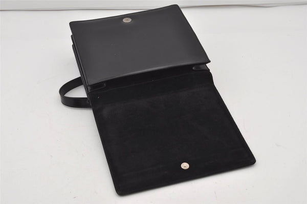 Authentic GUCCI Vintage Horsebit Shoulder Hand Bag Purse Leather Black 0444I