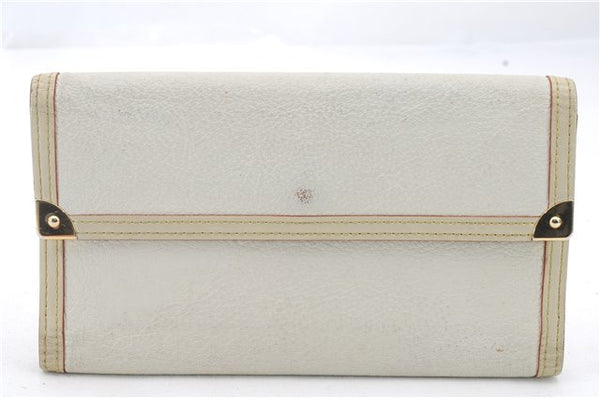 Auth Louis Vuitton Suhali Porte Tresor International Wallet M91839 White 0445D