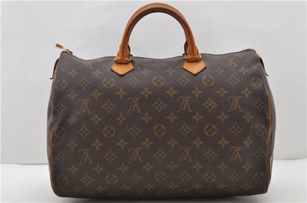 Authentic Louis Vuitton Monogram Speedy 35 Hand Bag M41524 LV 0446D