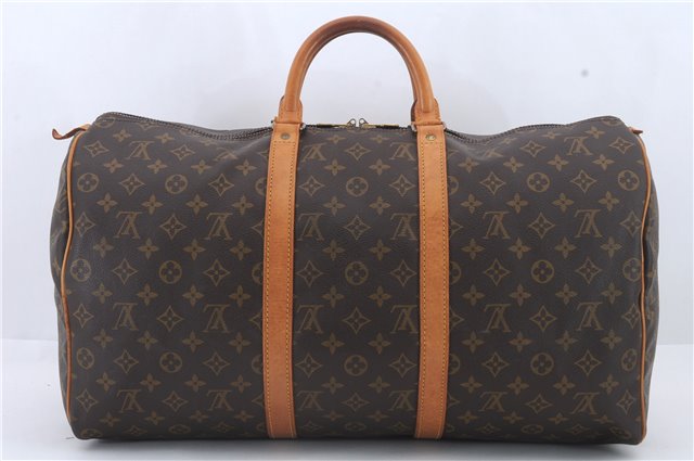 Authentic Louis Vuitton Monogram Keepall 50 Boston Bag M41426 LV 0448D