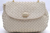 Authentic BOTTEGA VENETA Intrecciato Leather Shoulder Hand Bag Purse Ivory 0448E