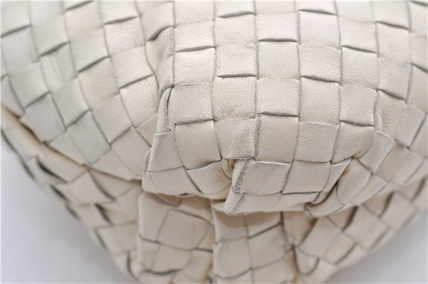 Authentic BOTTEGA VENETA Intrecciato Leather Shoulder Hand Bag Purse Ivory 0448E