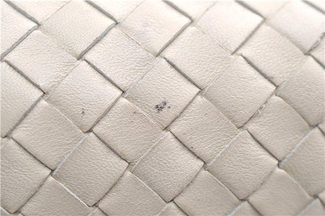 Authentic BOTTEGA VENETA Intrecciato Leather Shoulder Hand Bag Purse Ivory 0448E