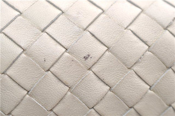 Authentic BOTTEGA VENETA Intrecciato Leather Shoulder Hand Bag Purse Ivory 0448E