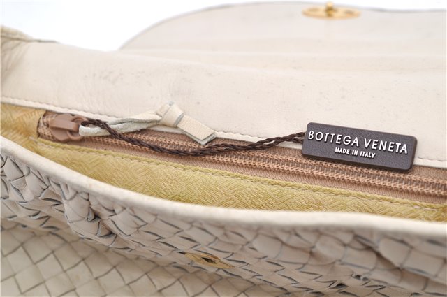 Authentic BOTTEGA VENETA Intrecciato Leather Shoulder Hand Bag Purse Ivory 0448E