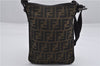 Authentic FENDI Vintage Zucca Shoulder Cross Body Bag Nylon Leather Brown 0449F