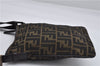 Authentic FENDI Vintage Zucca Shoulder Cross Body Bag Nylon Leather Brown 0449F