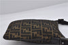 Authentic FENDI Vintage Zucca Shoulder Cross Body Bag Nylon Leather Brown 0449F